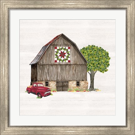 Framed Spring &amp; Summer Barn Quilt II Print