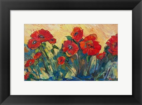 Framed Flamboyant Poppies Print