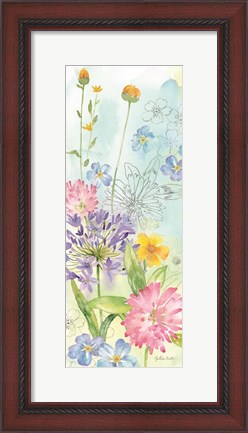 Framed Wildflower Mix Vertical I Print