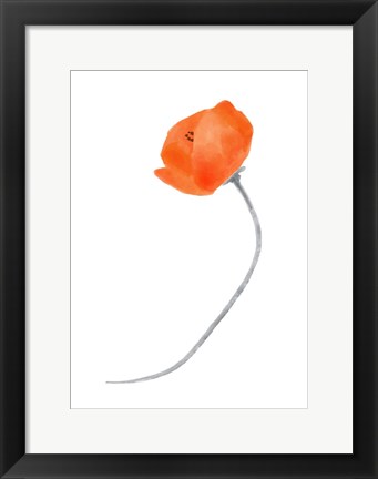 Framed Solo Poppy Red III Print