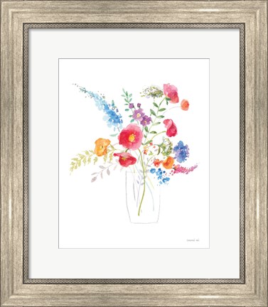 Framed Semi Abstract Floral II Print
