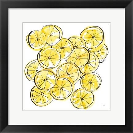 Framed Cut Lemons III Print