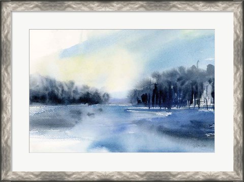 Framed Winter River Print