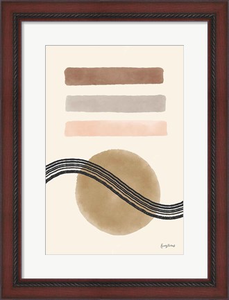 Framed Geo Abstract IV Neutral Pink Print