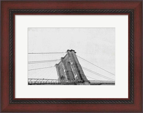 Framed Brooklyn Bridge From Below Print