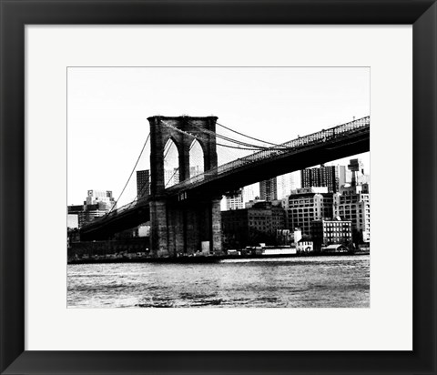 Framed Bridge of Brooklyn BW II Print