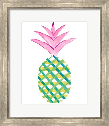 Framed Punched Up Pineapple II Print