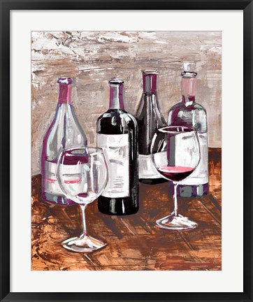 Framed Drink At The Wine Bar Print