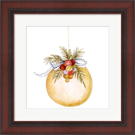 Framed Holiday Ornament I Print