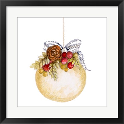 Framed Holiday Ornament II Print