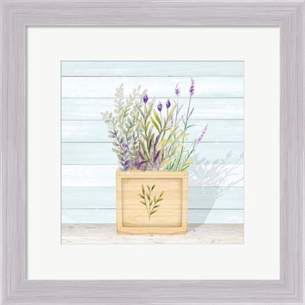 Framed Lavender and Wood Square IV Print