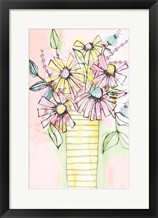 Framed Wildflowers Vase Print