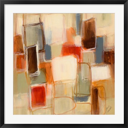 Framed Peaceful Prelude Square II Print