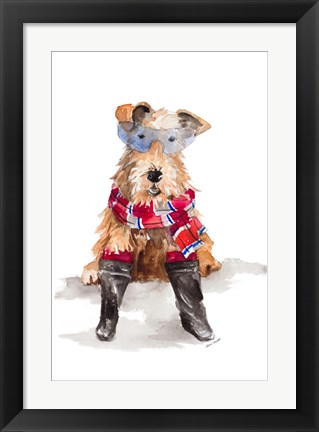Framed Stylish Airedale Terrier Print