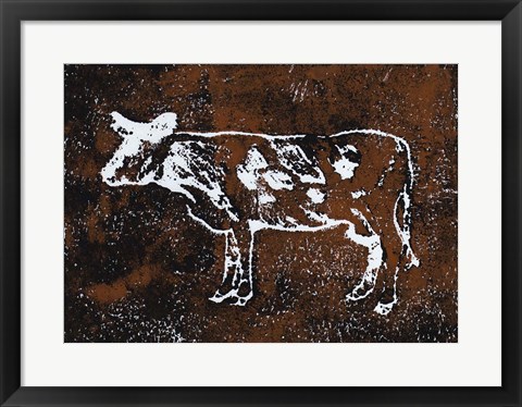 Framed Country Cow Print