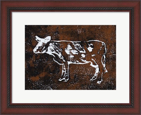 Framed Country Cow Print