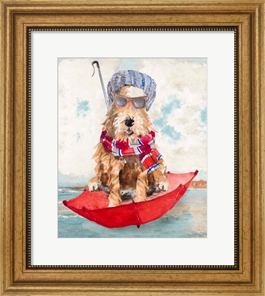 Framed French Airedale Terrier Print