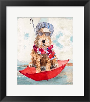 Framed French Airedale Terrier Print