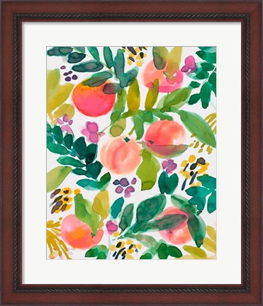 Framed Garden Peaches Print