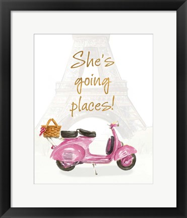 Framed She&#39;s Going Places I Print
