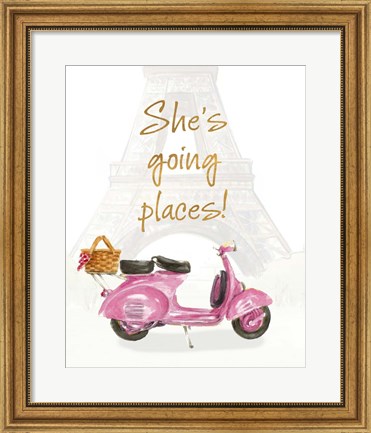 Framed She&#39;s Going Places I Print