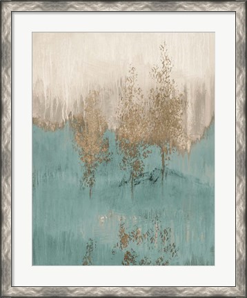 Framed Through The Gold Trees Abstract I Print