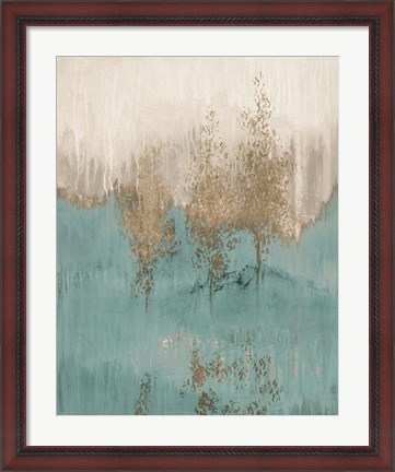 Framed Through The Gold Trees Abstract I Print