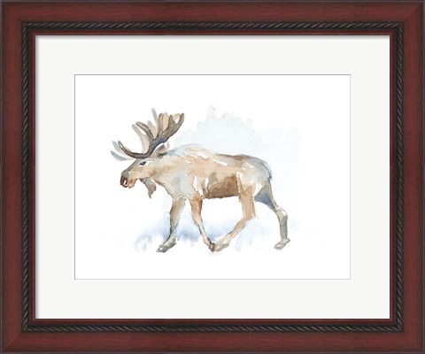 Framed Watercolor Moose Print