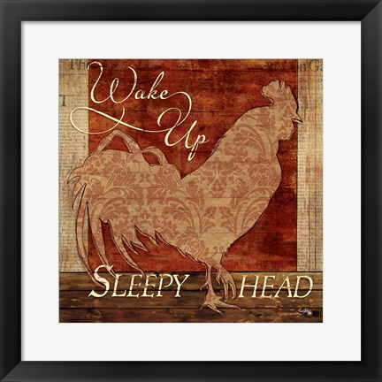 Framed Wake Up Sleepy Head Print