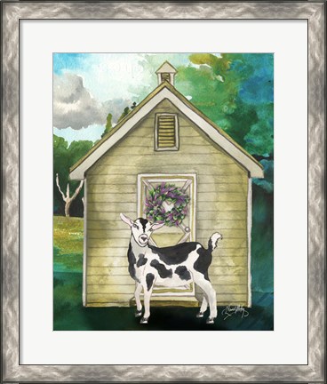 Framed Goat Shed II Print