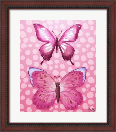 Framed Butterfly Duo in Pink Print