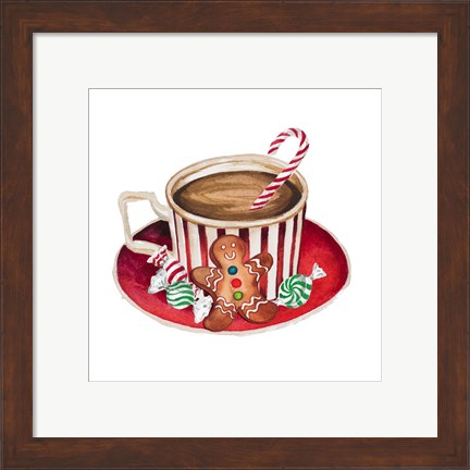Framed Gingerbread and a Mug Full of Cocoa III Print