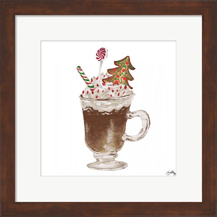 Framed Gingerbread and a Mug Full of Cocoa IV Print