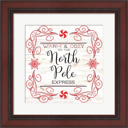 Framed North Peppermint Pole I Print