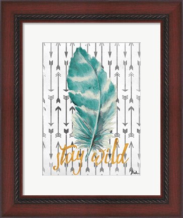 Framed Stay Wild Feather Print