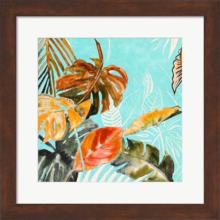 Framed Palma Selvas on Blue II Print