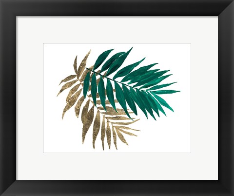 Framed Modern Jungle Leaves II Print
