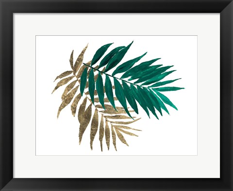 Framed Modern Jungle Leaves II Print