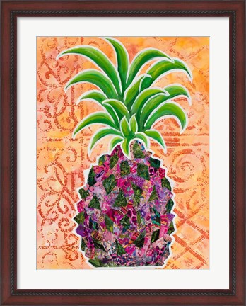 Framed Pineapple Collage II Print