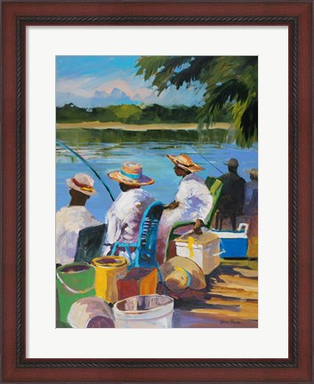 Framed Fishing II Print
