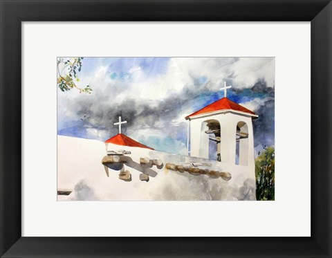 Framed Rancho Taos Spring Sky Print