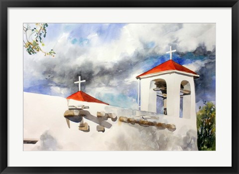 Framed Rancho Taos Spring Sky Print
