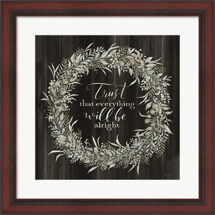 Framed Trust Wreath Print