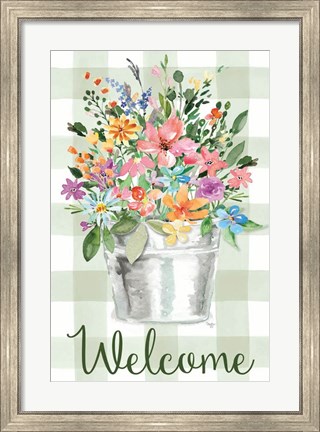Framed Welcome Flowers Print
