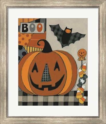 Framed Boo Jack O&#39;lantern Print