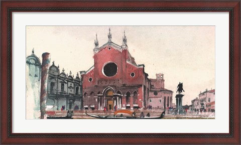 Framed Venice Waterway Print