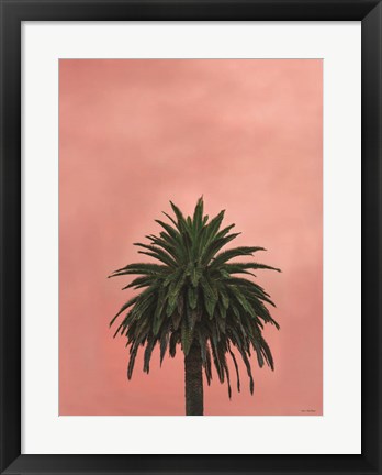 Framed Pink Palm Print