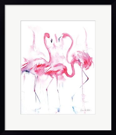 Framed Flamingo Trio Print