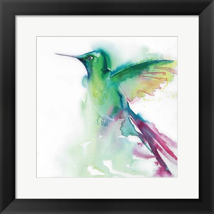 Framed Hummingbirds III Print