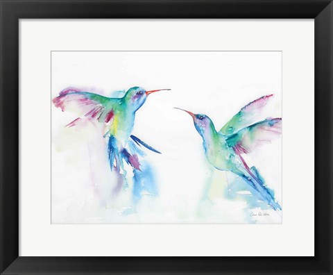 Framed Hummingbirds I Print